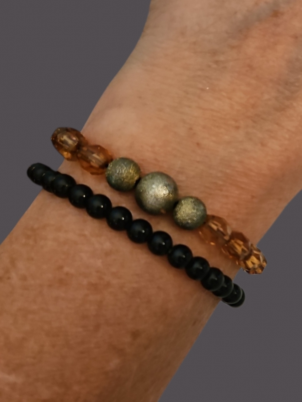 3/$30 Set Of Two Beaded Stretch Bracelets